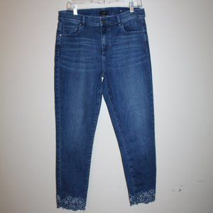 Ann Taylor Factory Women's 10 Embroidered Raw Edge